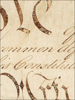 Detail of the U.S. Constitution